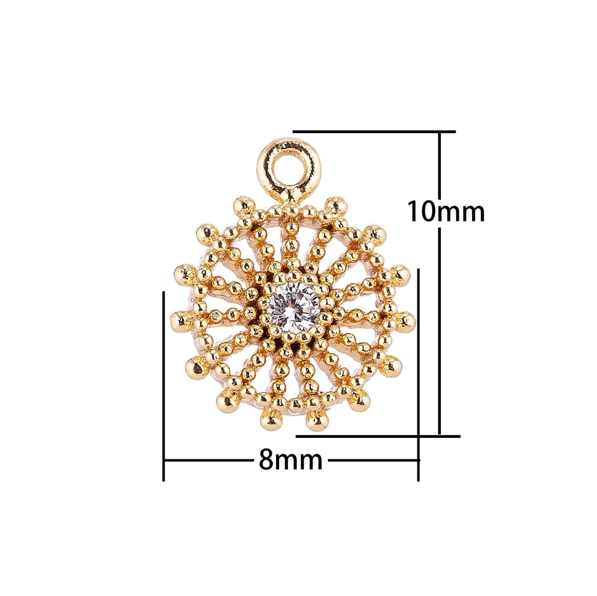 18k Gold Filled Tiny Ferris Wheel Dainty Nautical charms Sailor pendant for Necklace Earring Bracelet Jewelry Making, CL-CHGF-118/C-102 - DLUXCA