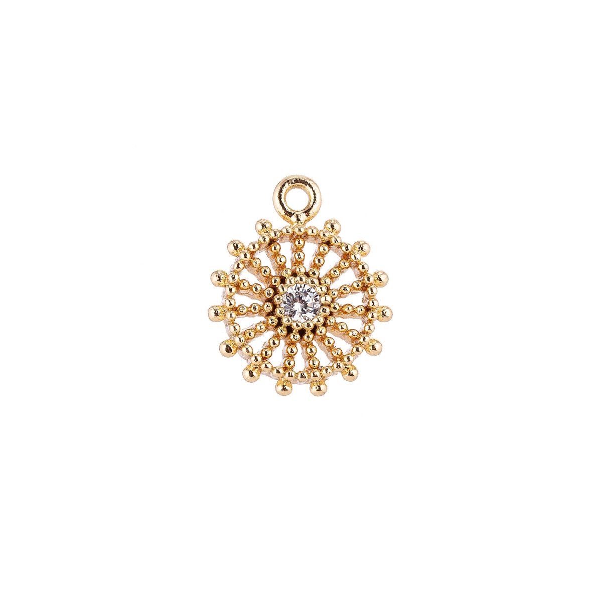 18k Gold Filled Tiny Ferris Wheel Dainty Nautical charms Sailor pendant for Necklace Earring Bracelet Jewelry Making, CL-CHGF-118/C-102 - DLUXCA