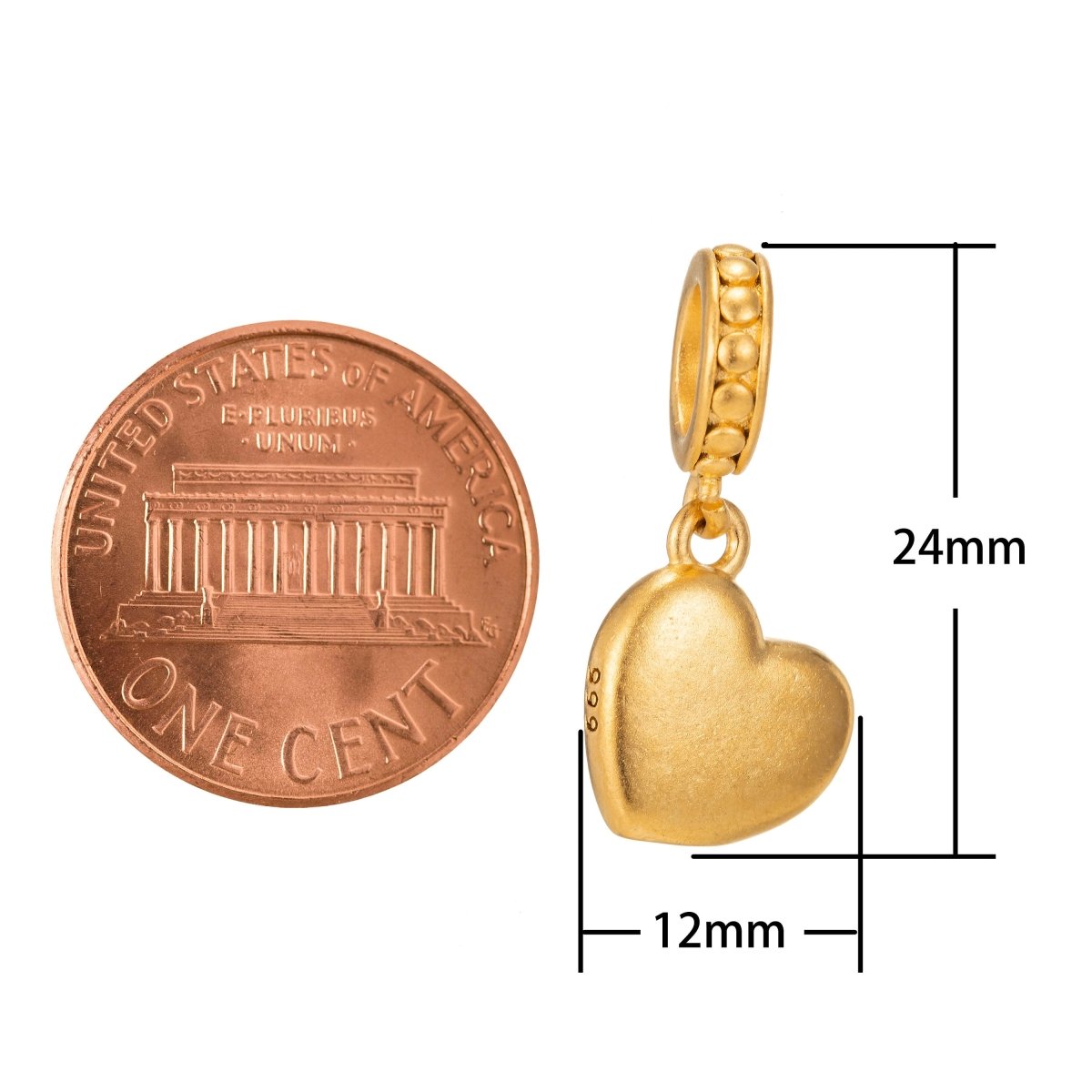18k Gold Filled Tiny Heart Charms, Gold Puff Heart Charm, Mini Heart Charms, Bracelet Necklace Jewelry Making Supplies I-238 - DLUXCA