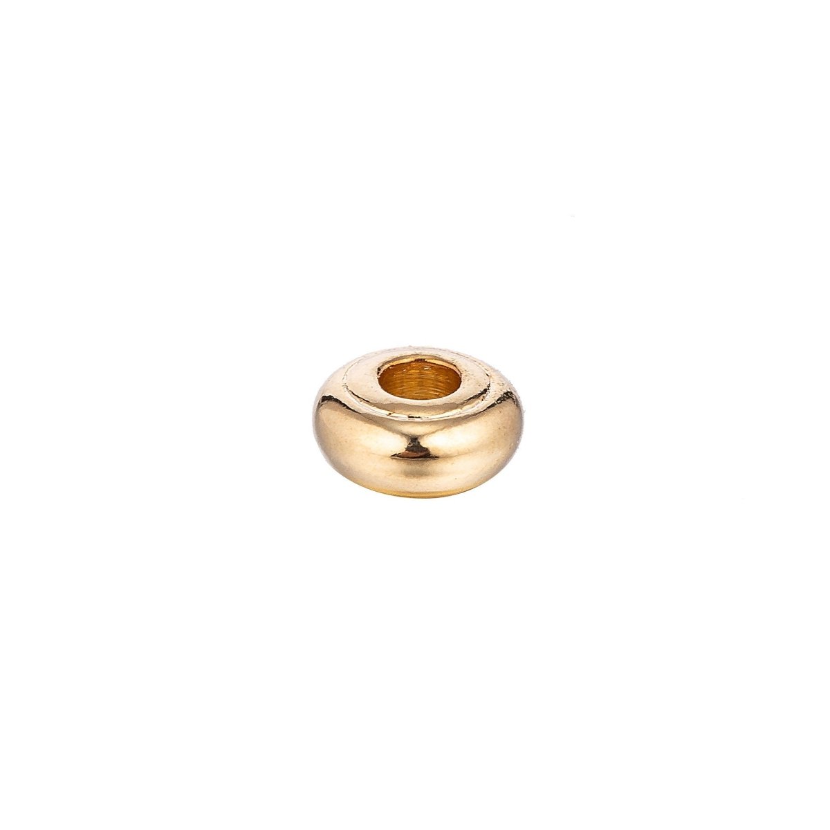 18K Gold Filled Tiny Small Donut Ring Shaped Spacer Bead Findings Connector | B-042 - DLUXCA