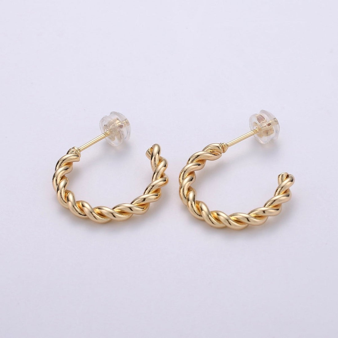 18k Gold Filled Twisted Rope Hoops,Swirl Twist Hoops, Twisted Hoops ...