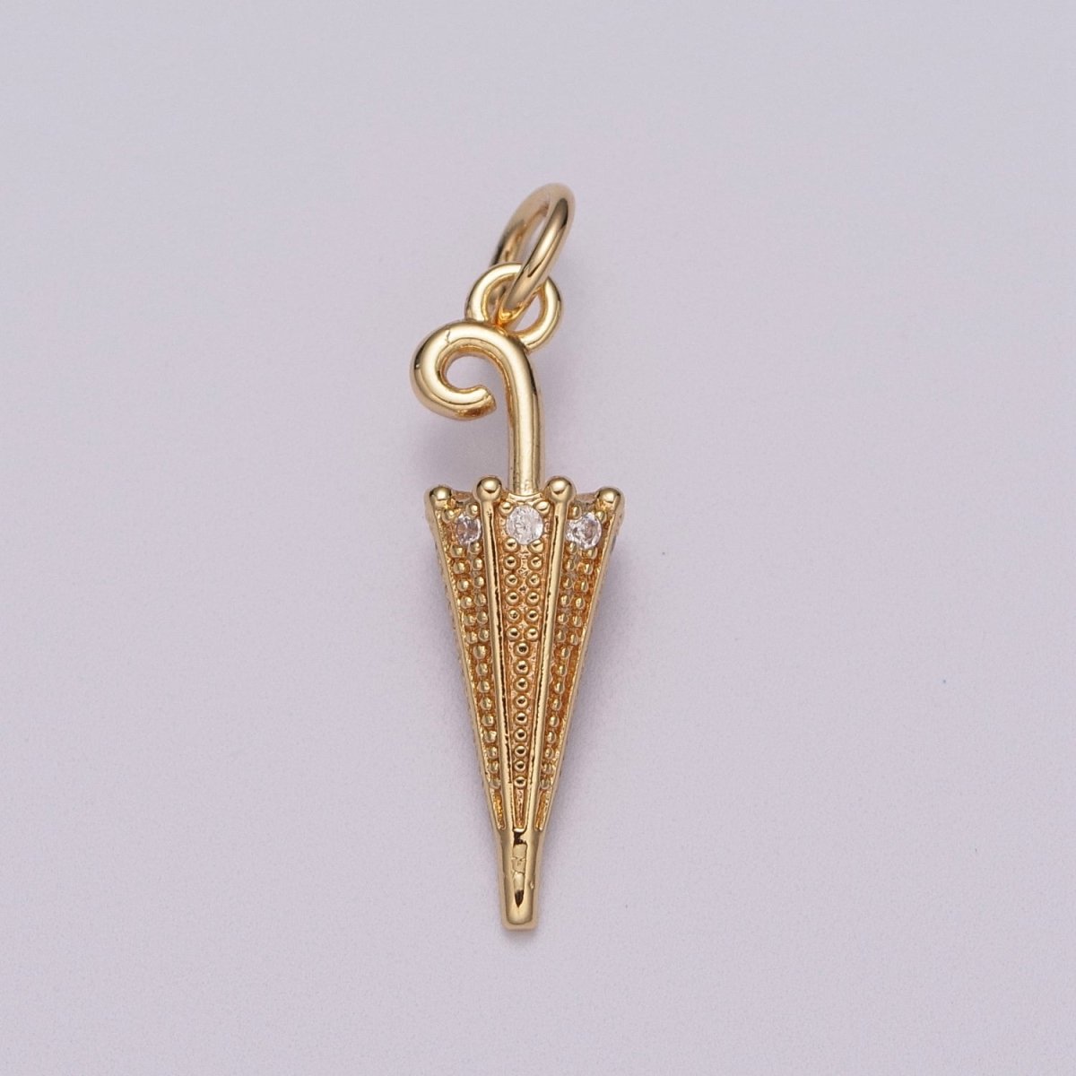 18k Gold Filled Umbrella Charm Small Umbrella Necklace Bracelet Pendant DIY Jewelry Findings M-772 - DLUXCA