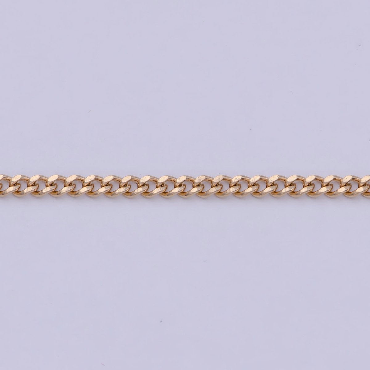 18k Gold Plated Chain, Curb Chain, Cuban Chain Necklace, Stacked Gold Chains, Gold Chain Necklace for Woman, Cuban Link | WA-765 Clearance Pricing - DLUXCA