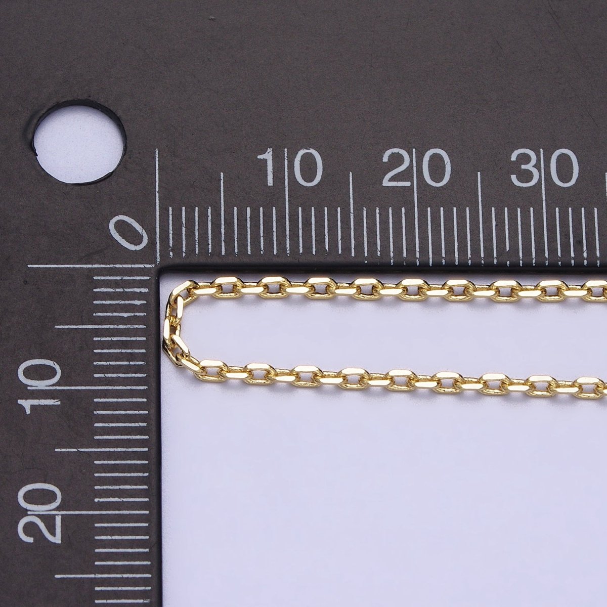1.8mm Cable Chain necklace Dainty gold Cable Link chain 17.5", 20" chain | WA-1642 WA-1643 Clearance Pricing - DLUXCA
