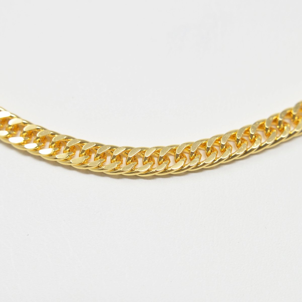19.8 inch Curb Chain Necklace, 24K Gold Plated Curb Finished Necklace For Jewelry Making, 4mm Curb Necklace w/ Lobster Clasps | CN-993 Clearance Pricing - DLUXCA