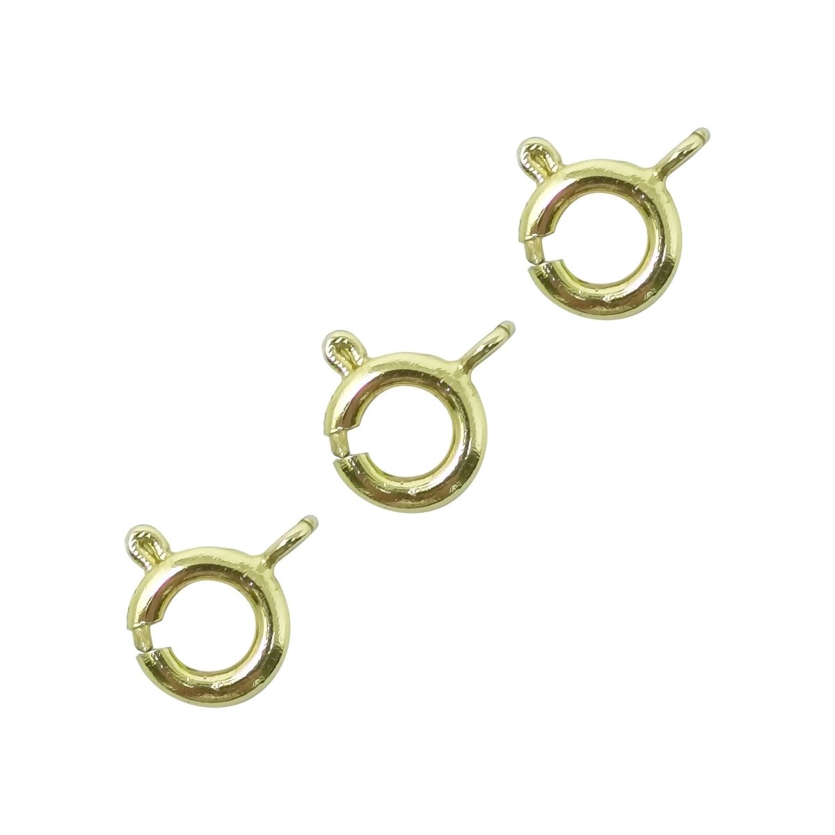 1Pc 14K Gold Spring Gate Ring, Push Gate ring, 7mm Round Ring CharmHolder14K Gold Filled Rose Gold,WhiteGoldClasp for Connector Charm Holder - DLUXCA
