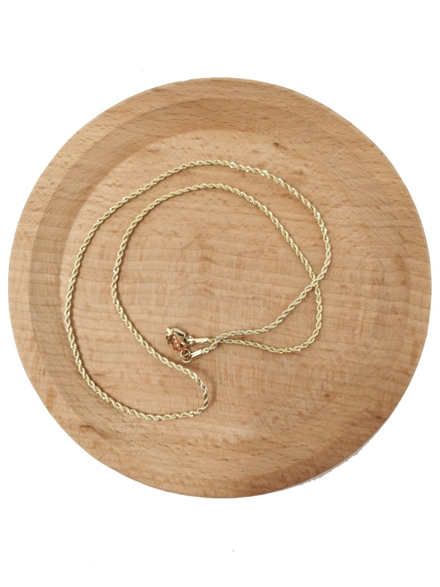 1pc 19.6'' Ready to Use 14K Gold Filled Rope Necklace Chain, Layering Rope Chain Dainty Necklace, For Pendant Charm Necklace Making CN-546 - DLUXCA