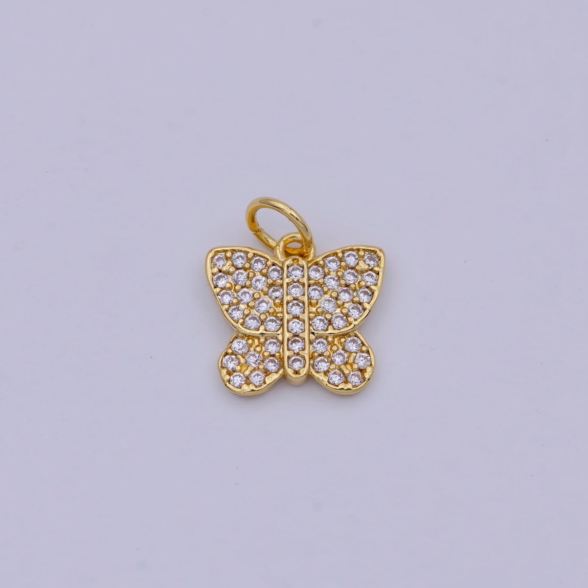 1pc Cute Elegant Butterfly, Gold Filled, Animal Lover, Woman DIY Bracelet Charm, Necklace Pendant, Bails Findings for Jewelry MakingC-397 - DLUXCA