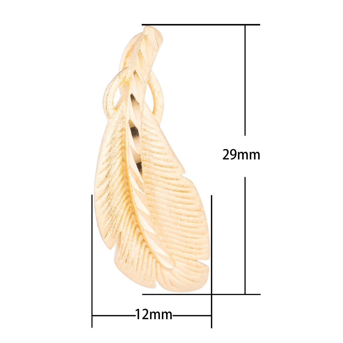 1pc Gold Feather, Cute Golden Bird, Lightweight, Necklace Making, Light Animal Necklace Pendant Charm Bead Bails Findings for Jewelry Making CL-H233 - DLUXCA