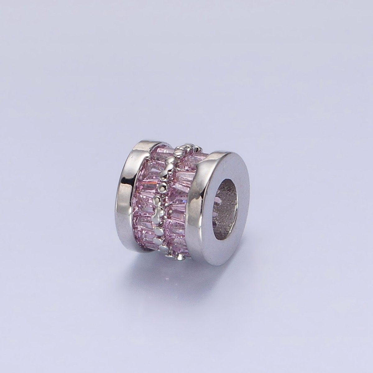 1pc Gold Filled Cylinder Beads, CZ Large Hole Cylinder Drum Barrel Micro Pave Beads, Silver Tube Multi Color CZ Beadd 6.8x8.2mm B-783 B-784 B-785 B-786 B-787 B-788 B-789 B-790 B-793 B-794 B-799 B-801 B-812 B-813 - DLUXCA