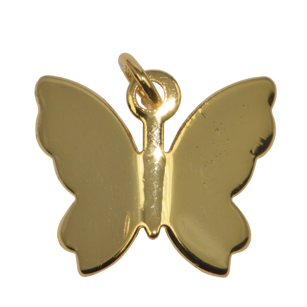 1pc Golden Small Flying Butterfly Pendant Cooper Gold Filled Jewelry Bracelet Earring Necklace Making Connector Bead Charm C-232 - DLUXCA