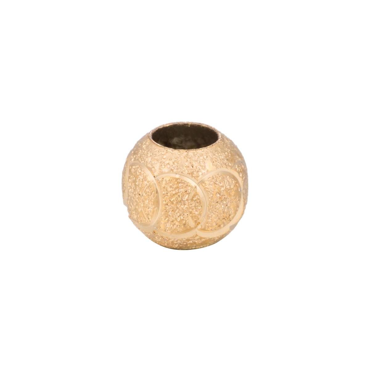 1pc Large Hole Beads Gold Filled Spacer, Circle, Round, Rustic Bracelet Charm Bead Finding Connector Pendant For Jewelry Making B-126 - DLUXCA