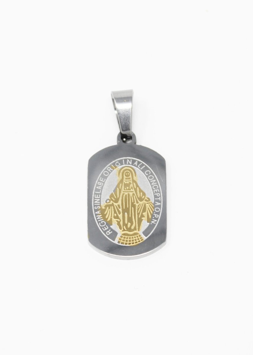 1pc Silver Saint Regina Virgin Martyr, Catholic Saint Symbol, Religious DIY Necklace Pendant Charm Bead Bails Findings for Jewelry Making - DLUXCA