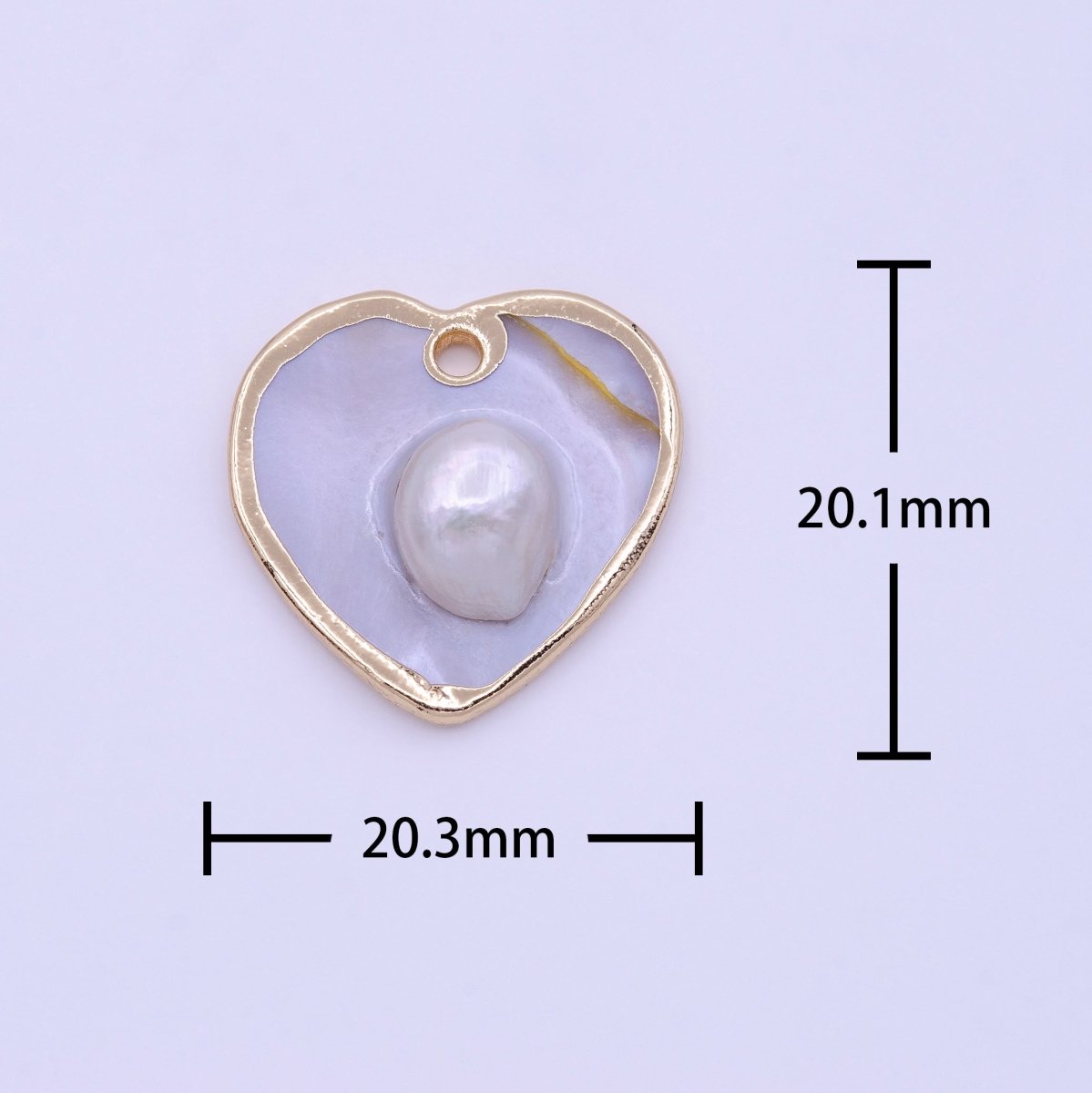 1pc Wholesale Natural Mother of Pearl Charm Abstract Heart Shape Aprox 20mm, Gold / Silver Frame Charm P-1835 P-1836 - DLUXCA