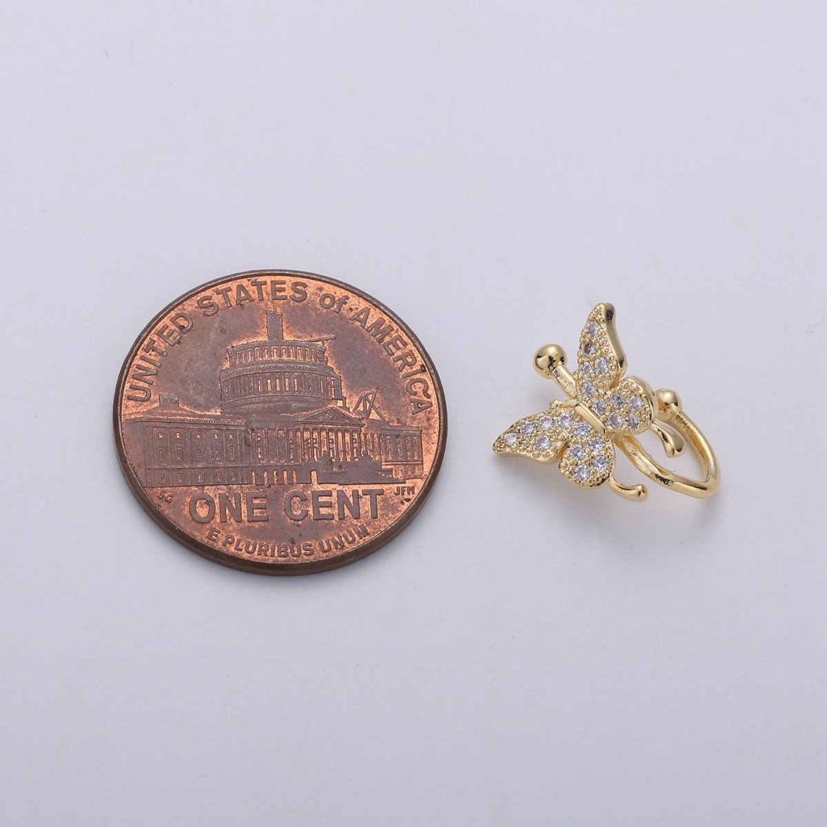 1x Butterfly Ear Cuff Ear Wraps - Butterfly Jewelry - Fake Pierced Earrings - Fake Piercing - Gifts For Teens -Teenage Girl Gift Idea, AI-117 - DLUXCA