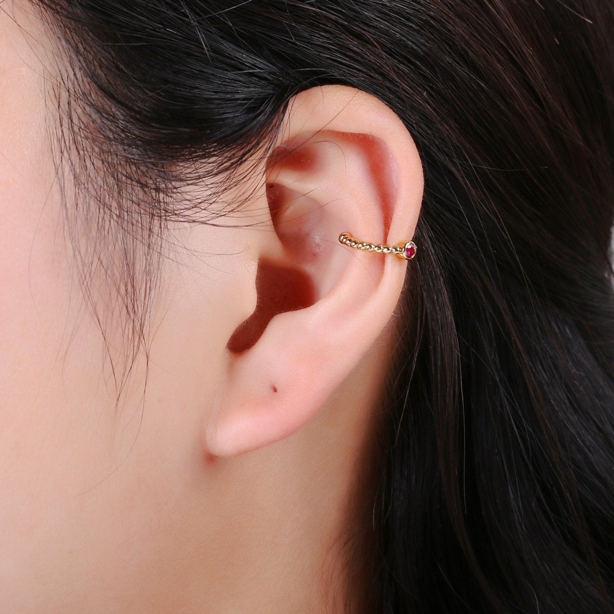 1x Ear Cuff No Piercing • Gold Filled ear cuff • conch cuff • ear cuff non pierced • fake helix piercing • ear cuffs • cartilage cuff, 1xAI-130 - DLUXCA