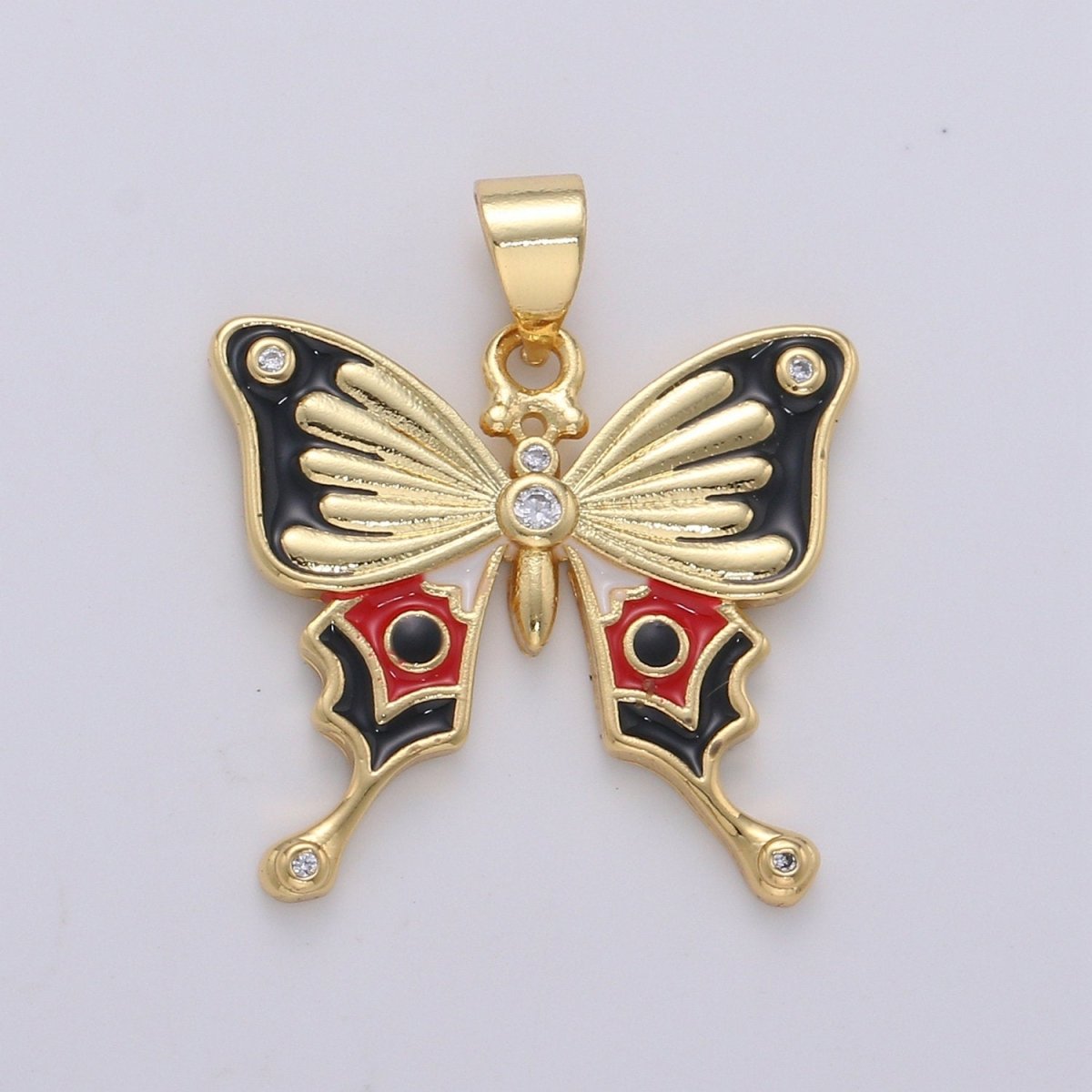 1x Enamel Mariposa Butterfly Gold Filled Butterfly Pendant Dream Animal Lover Necklace Pendant Charm Designer Colorful Jewelry Making I-791~I-793 - DLUXCA