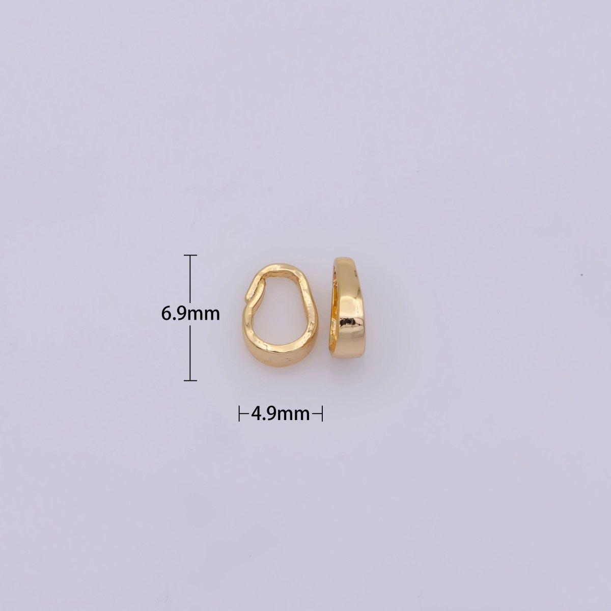 1x Gold Filled bail snap-on for pendant and charm. Perfect for Necklace Anklet Bracelet Jewelry Making wholesale Finding Component - DLUXCA