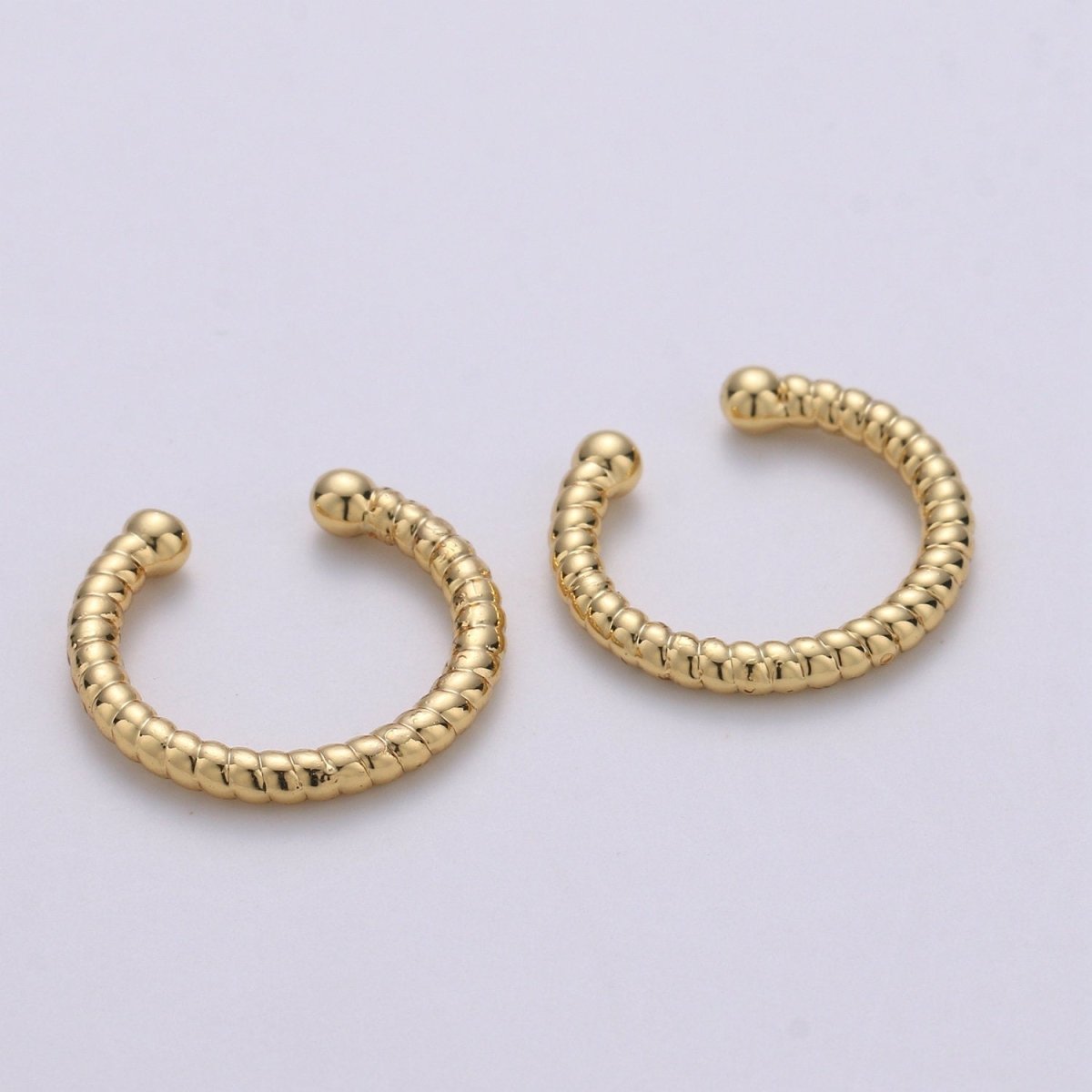 1x Gold Filled Earring Simple Ear Cuff, Twisted ear cuff, Dainty ear cuff no piercing, gold ear cuff, Minimalist earring Jewelry AI-119 - DLUXCA