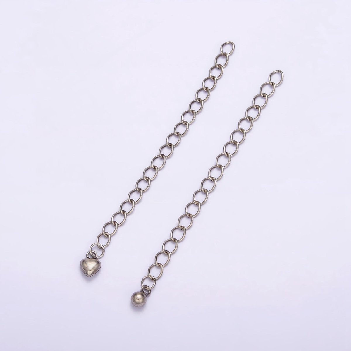 1x Sterling Silver Chain Extender 925 Sterling Silver Supply | Oxidized Silver Antique Looking Chain SL-303 SL-340 - DLUXCA