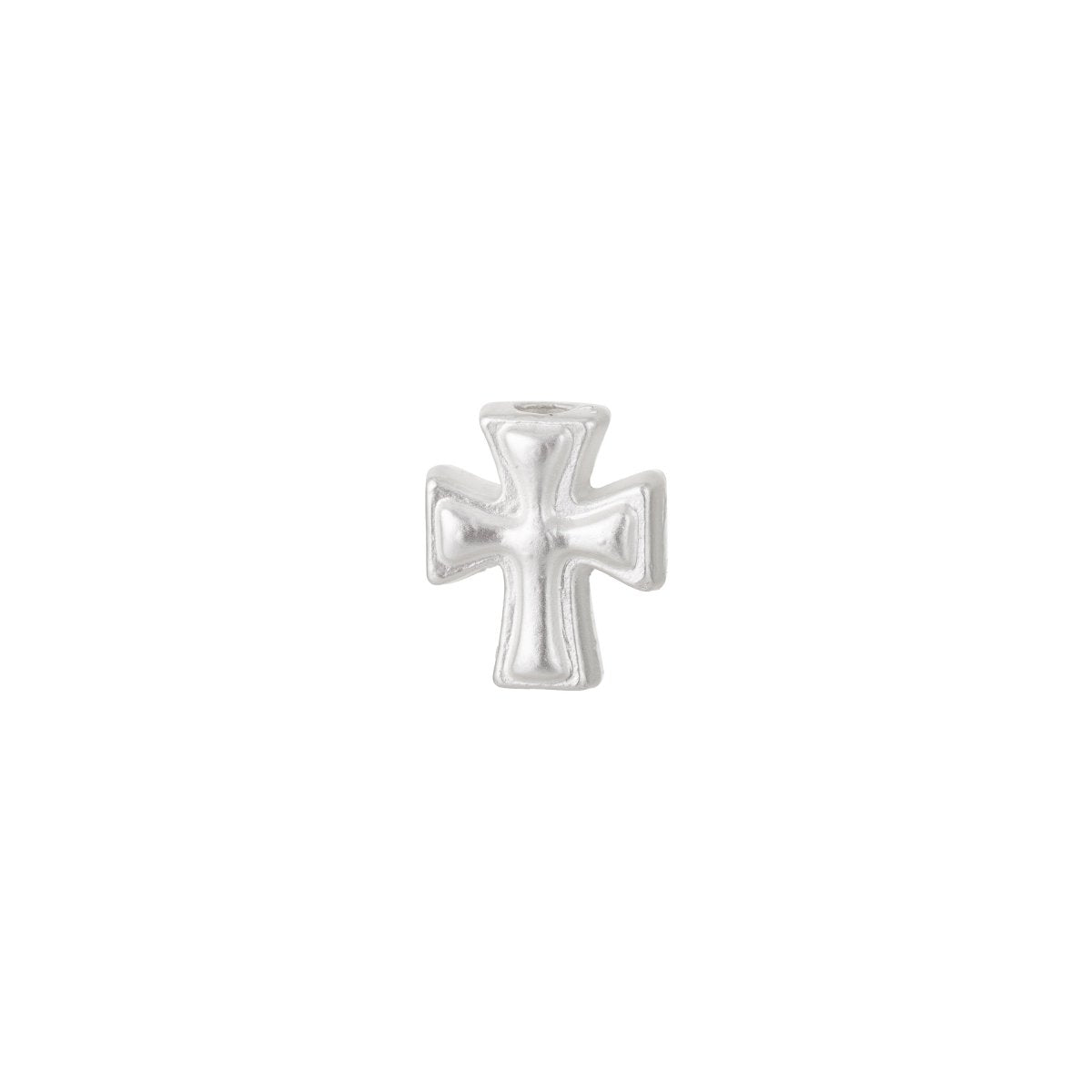 2 Piece - Dainty Matte Gold Cross Charm Christian Jewelry Accessory Religious Bracelet Making Supplies Black Cross Bead Spacer 10x9mm, CL-K082 - DLUXCA
