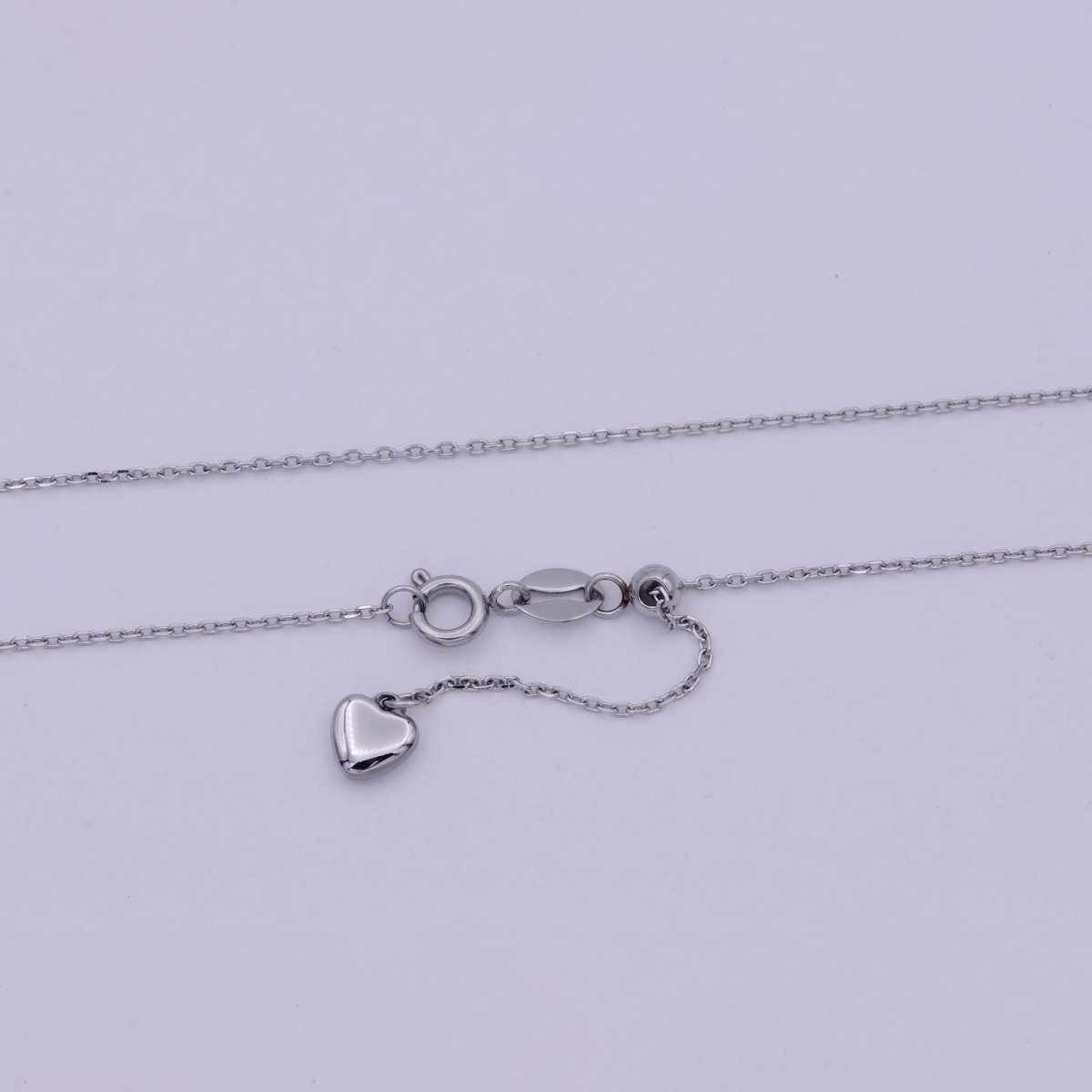 20" Layering Silver Cable Chain Necklace, Dainty 1.4mm Finished Chain with Spring Ring | WA-517 Clearance Pricing - DLUXCA