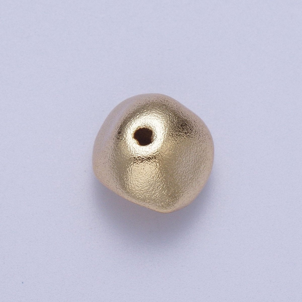 20 Pieces 10mm Abstract Round Gold Matte Geometric Bead | B-450 - DLUXCA
