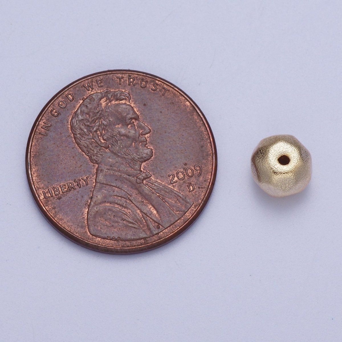 20 Pieces 4mm, 6mm, 8mm Round Textured Geometric Gold Matte Bean Bead | B-391 - DLUXCA