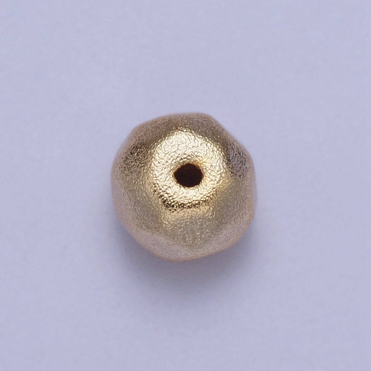 20 Pieces 4mm, 6mm, 8mm Round Textured Geometric Gold Matte Bean Bead | B-391 - DLUXCA