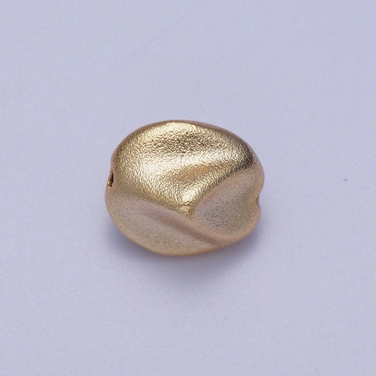 20 Pieces 9.5mm Matte Geometric Gold Beads | B-495 - DLUXCA