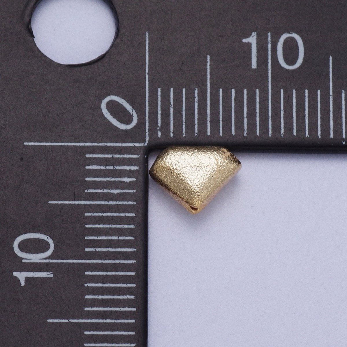 20 Pieces Diamond Shaped Matte Gold Geometric Bead | B-427 - DLUXCA