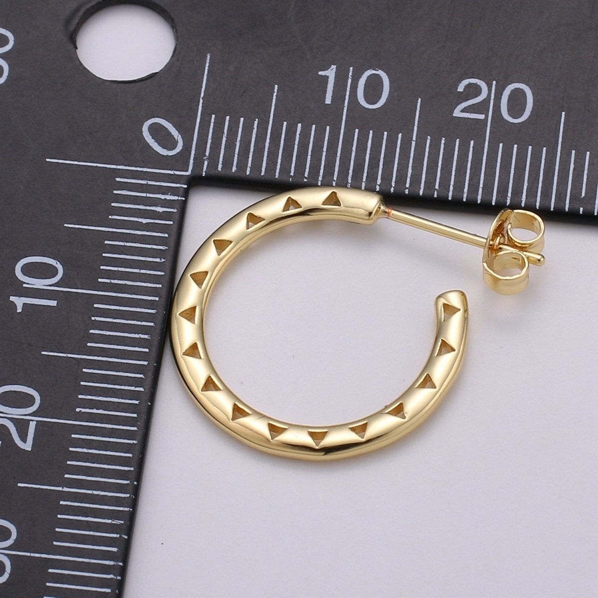 20mm Gold Hoop Earrings, Gold Vermeil Hoop Earrings, Statement Hoops, Tube Hoop Earrings, Large Hoop Earrings, Small Hoop Earrings for Gift Q-326 Q-327 - DLUXCA