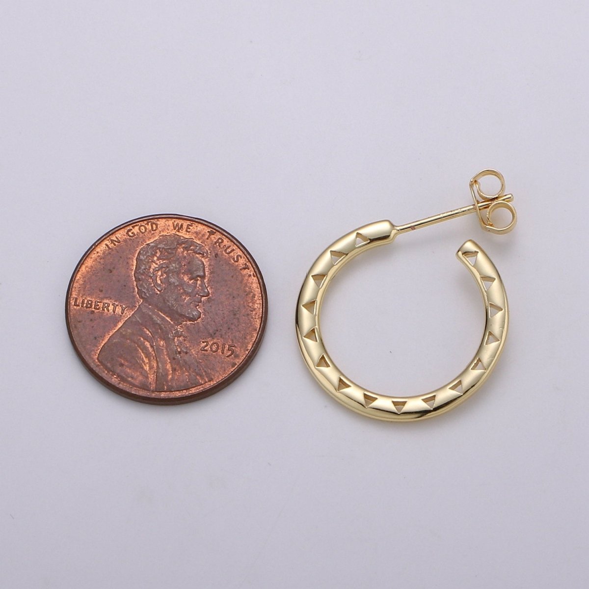 20mm Gold Hoop Earrings, Gold Vermeil Hoop Earrings, Statement Hoops, Tube Hoop Earrings, Large Hoop Earrings, Small Hoop Earrings for Gift Q-326 Q-327 - DLUXCA