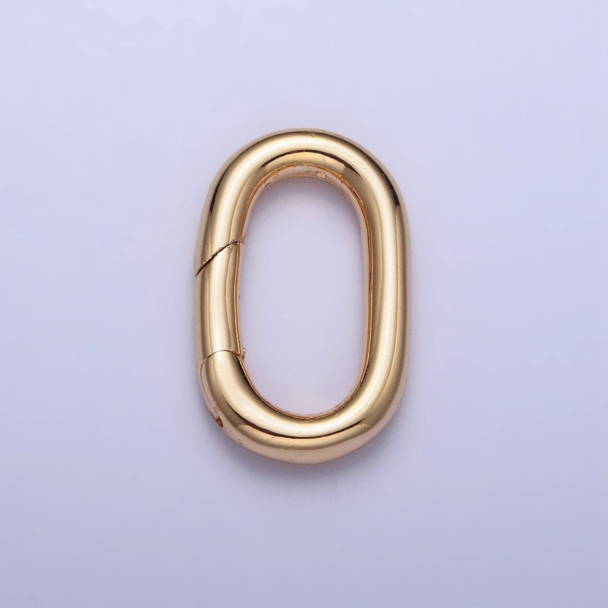 20mm Gold Oblong Push Spring Gate Ring Jewelry Making Closure Enhancer Supply | Z-086 - DLUXCA