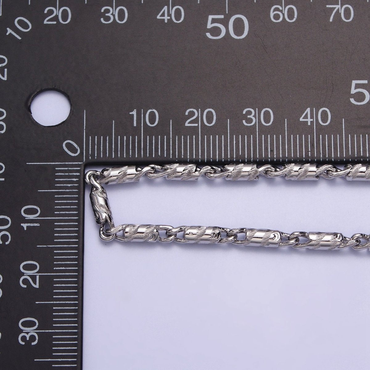 21.75 Inch Tube Chain Silver Dainty Tube Cable Link Necklace Ready to Wear for Jewelry Making w/ Clasp for Jewelry Making Supply | WA-1607 Clearance Pricing - DLUXCA