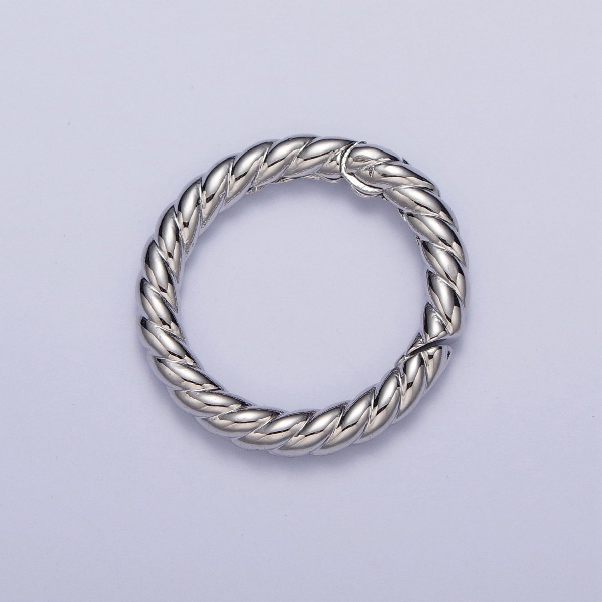 22.3mm Gold / Silver Braided Twist Spring Gate Ring Supply | K-128 K-240 - DLUXCA