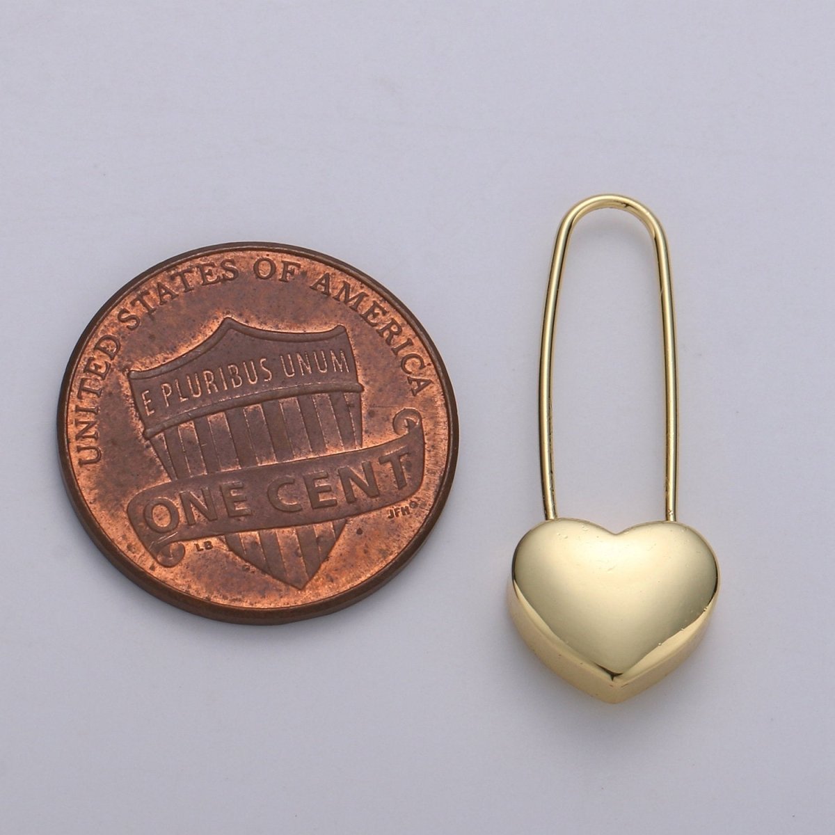 24K Dangle Heart Earrings - Heart Earrings - Gold Dangle - Simple Everyday Earrings 18mm - DLUXCA