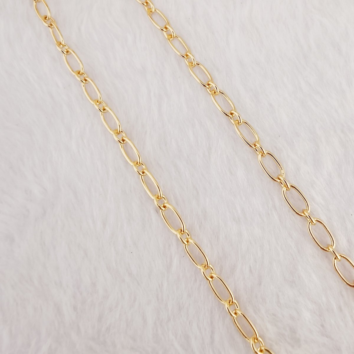 24K Gold, 18K Gold, White Gold Filled CABLE Roll Chain For Jewelry Making, For Necklace Bracelet Anklet Supply Component | ROLL-478(XP-006), ROLL-480(XP-008), ROLL-483 (XP-011) Clearance Pricing - DLUXCA