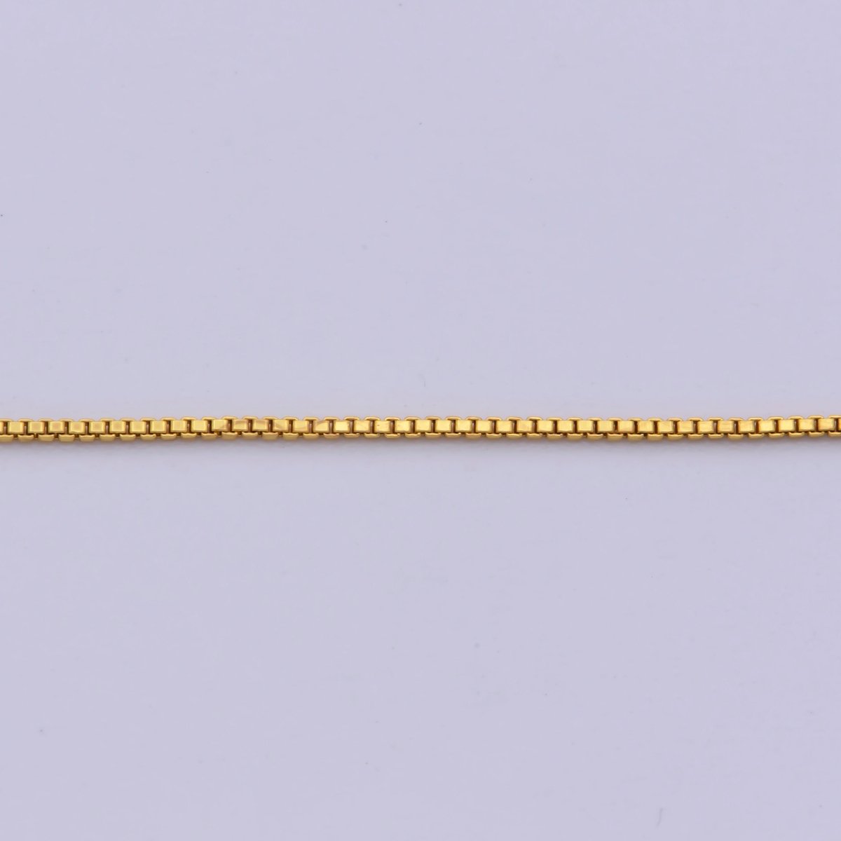 24K Gold Filled 0.5mm Dainty Box 18 Inch Layering Chain Necklace w. Lobster Clasps | WA-417 Clearance Pricing - DLUXCA