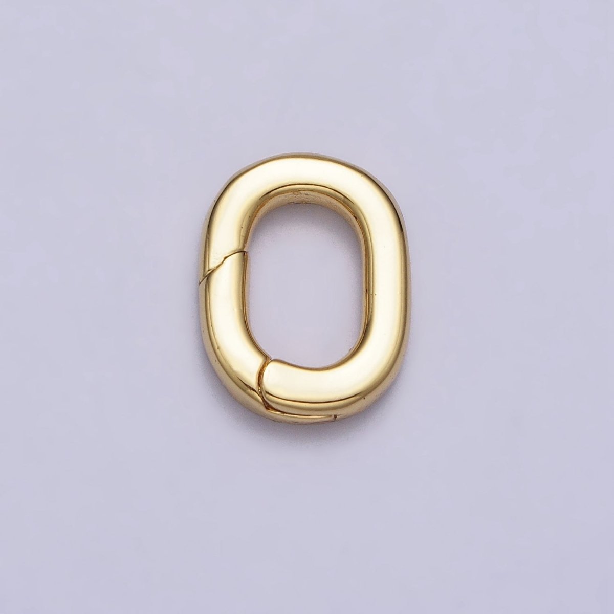 24K Gold Filled 12.5mm Oval Oblong Push Gate Spring Ring Enhancer Closure Supply in Gold & Silver | Z-117 Z-118 - DLUXCA