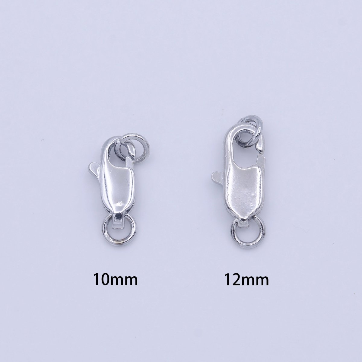 24K Gold Filled 12mm, 10mm Lobster Clasps Claw Closure Jewelry Supply in Gold & Silver | K-299 - K-302 - DLUXCA