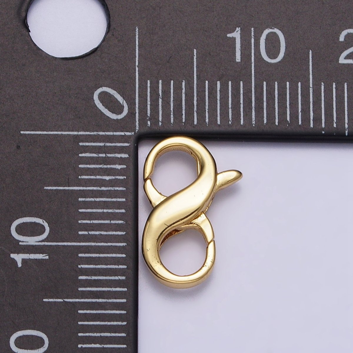 24K Gold Filled 13mm Infinity Double Lobster Clasps Closure Jewelry Supply in Gold & Silver | Z-143 Z-144 - DLUXCA