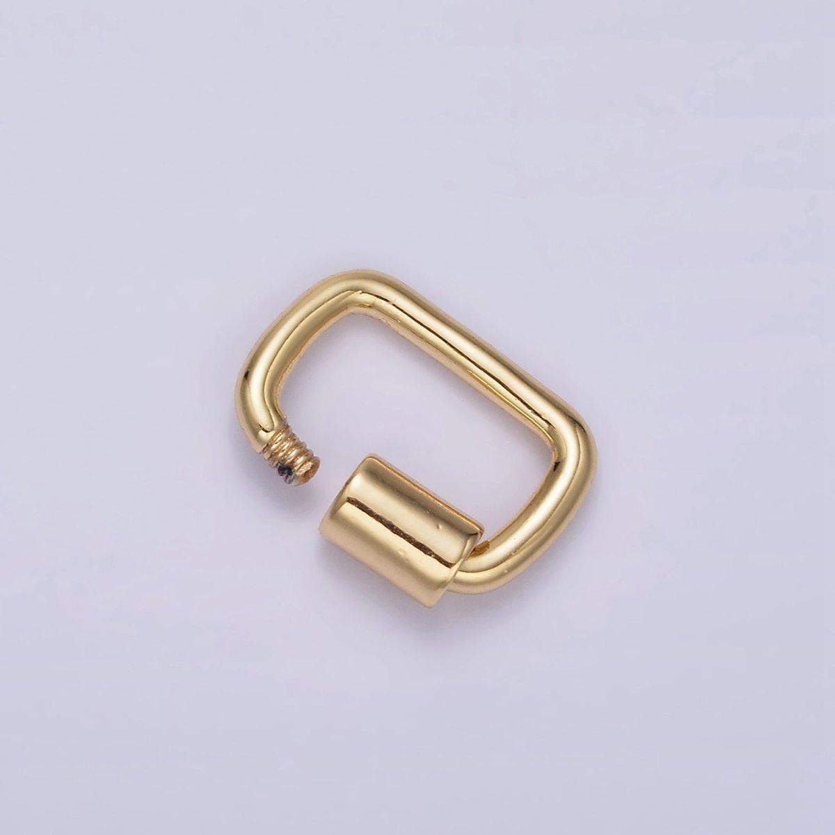 24K Gold Filled 14mm Carabiner Rectangular Jewelry Findings Supply | Z578 - DLUXCA