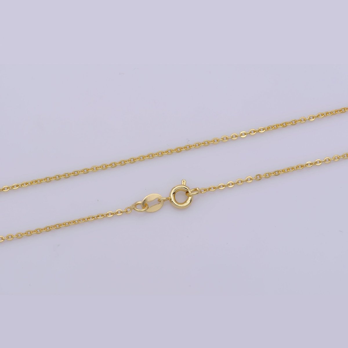 24K Gold Filled 1.5mm Dainty Cable Rolo 16 Inch, 18 Inch Chain Necklace | WA-277 WA-276 - DLUXCA