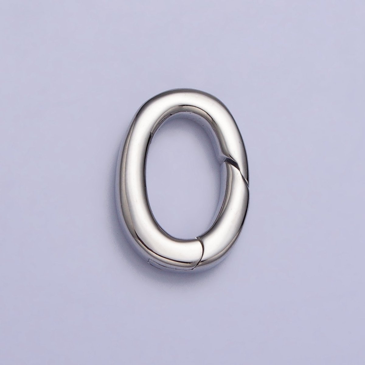 24K Gold Filled 16mm Oval Push Spring Gate Ring Supply in Gold & Silver | Z-135 Z-136 - DLUXCA