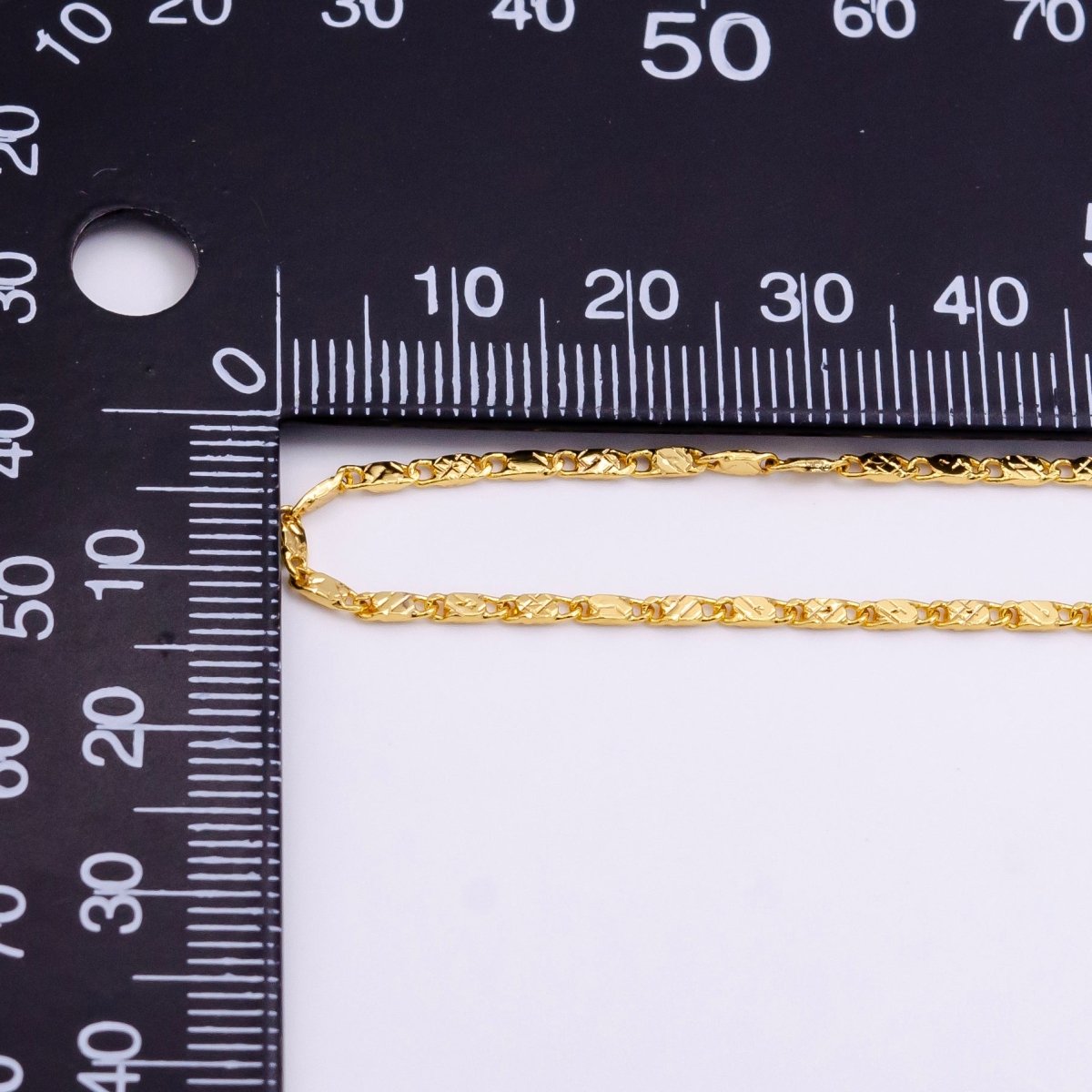 24K Gold Filled 1.6mm Sunburst Link 18 Inch Chain Necklace | WA-2445 - DLUXCA