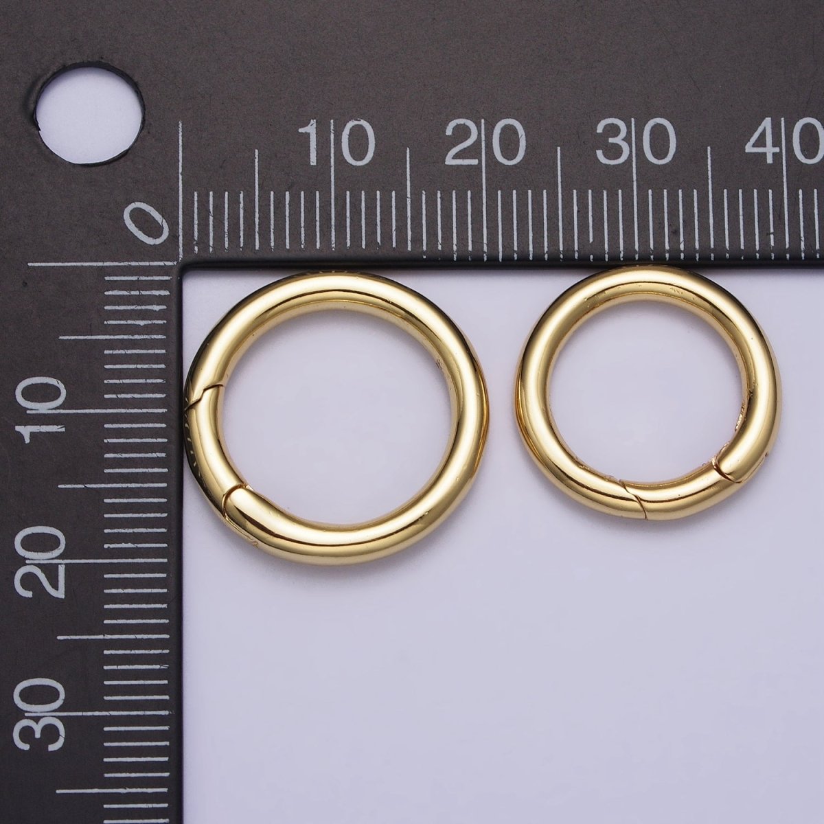 24K Gold Filled 18mm, 20mm Push Gate Ring Closure Enhancer Supply in Gold & Silver | Z-137~Z-140 - DLUXCA