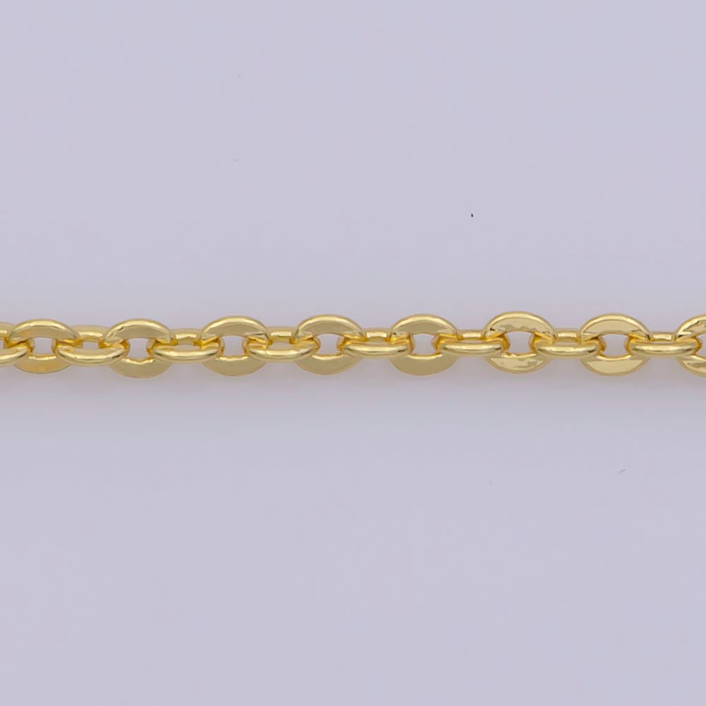 24K Gold Filled 1mm Dainty Cable Rolo 20 Inch Layering Chain Necklace | WA-272 Clearance Pricing - DLUXCA