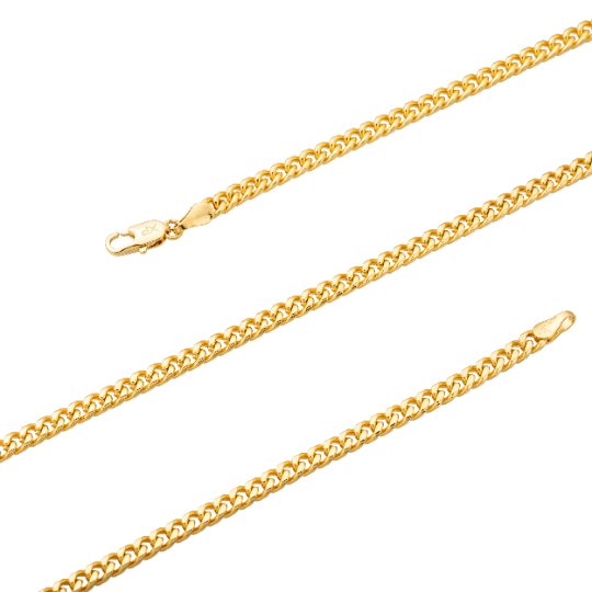 24K Gold Filled 23.5" Curb Chain - Statement Piece 4.5mm in Width - Curb Chain w/ Lobster Clasps | CN-195 Clearance Pricing - DLUXCA