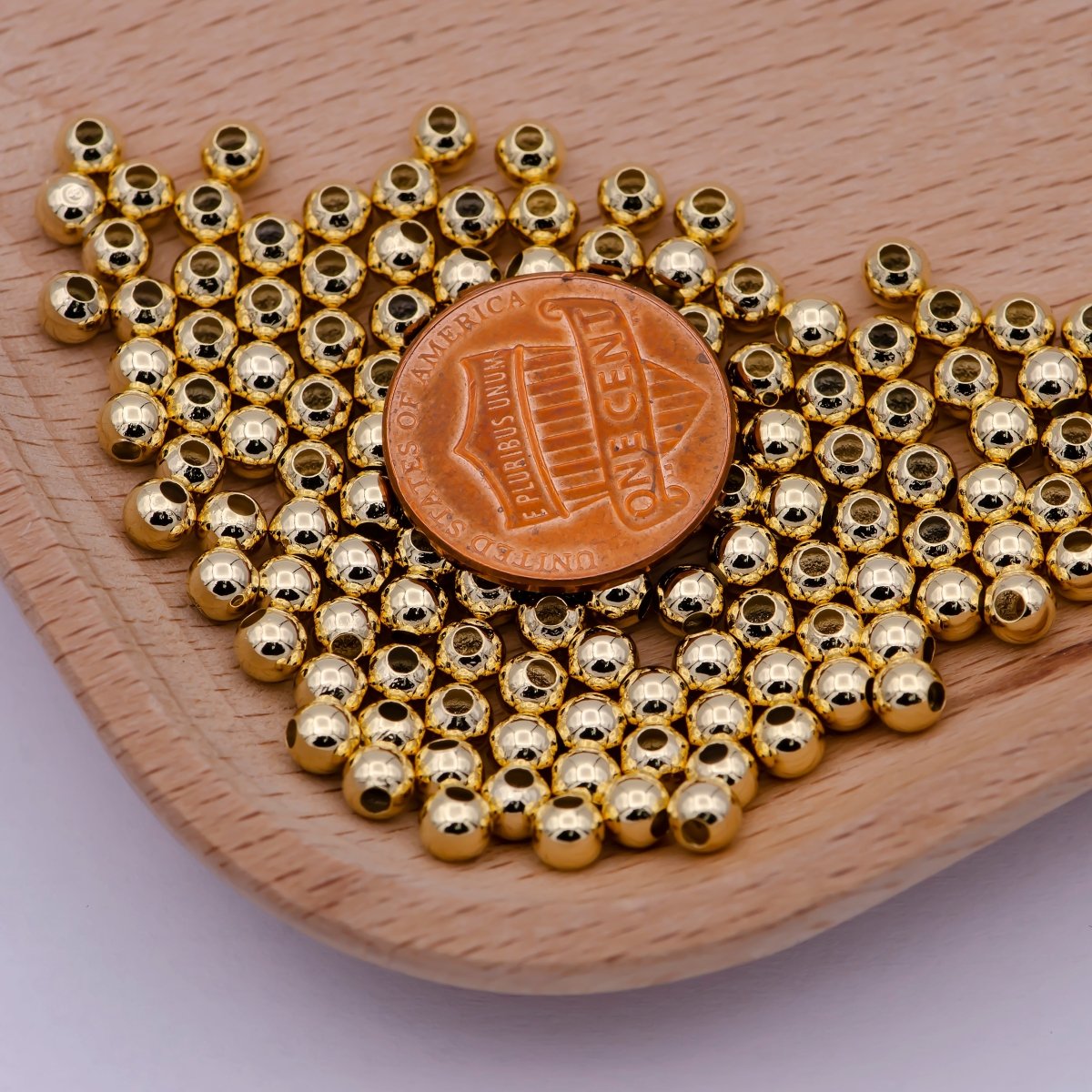 24K Gold Filled 2mm 2.5mm 3mm 4mm Crimp Cover Beads Supply Pack L-615~L-618 - DLUXCA